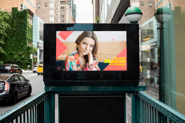 Colorful Billboard With Mock-Up Psd