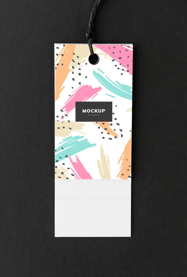 Colorful Bookmark Tag Mockup Design Psd