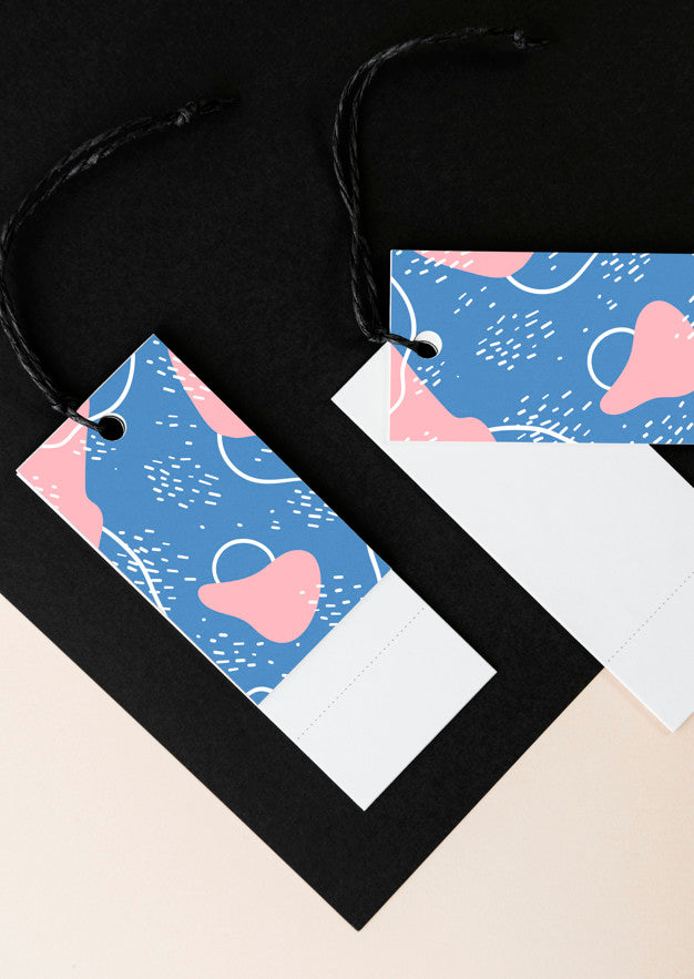Colorful Bookmark Tags Mockup Design Psd