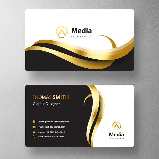 Colorful Business Card Mock Up Psd