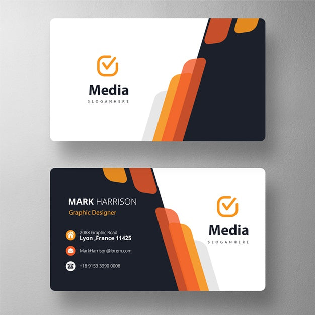 Colorful Business Card Mock Up Psd
