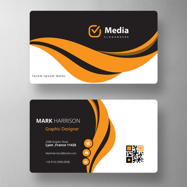 Colorful Business Card Mock Up Psd