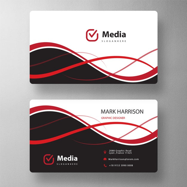Colorful Business Card Mock Up Psd