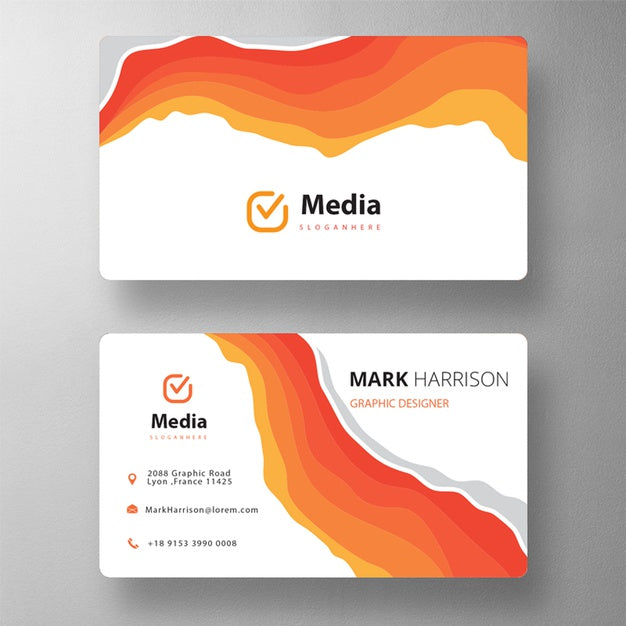 Colorful Business Card Mock Up Psd