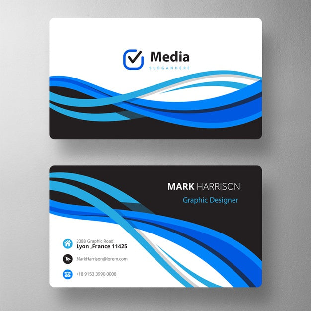 Colorful Business Card Mock Up Psd