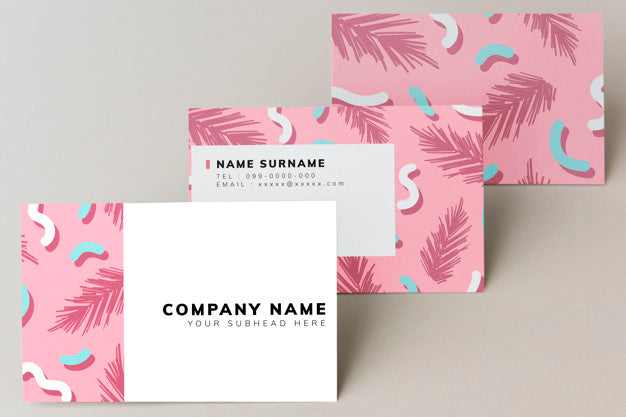 Colorful Business Card Mockup Design Psd