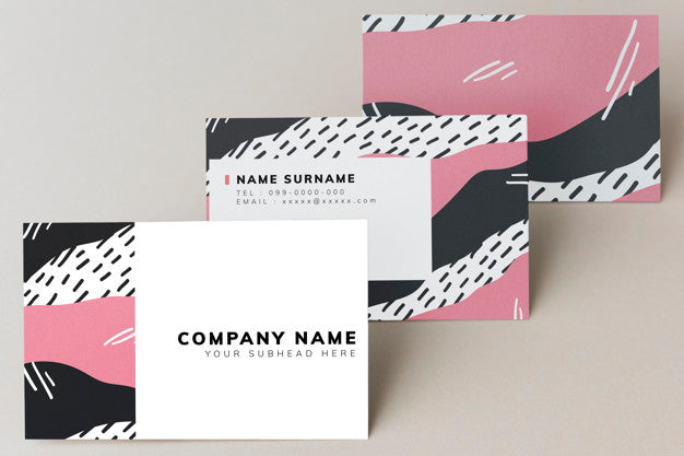 Colorful Business Card Mockup Design Psd