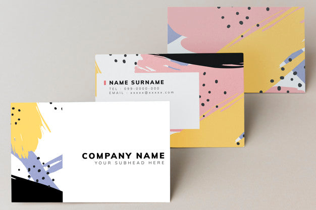 Colorful Business Card Mockup Design Psd