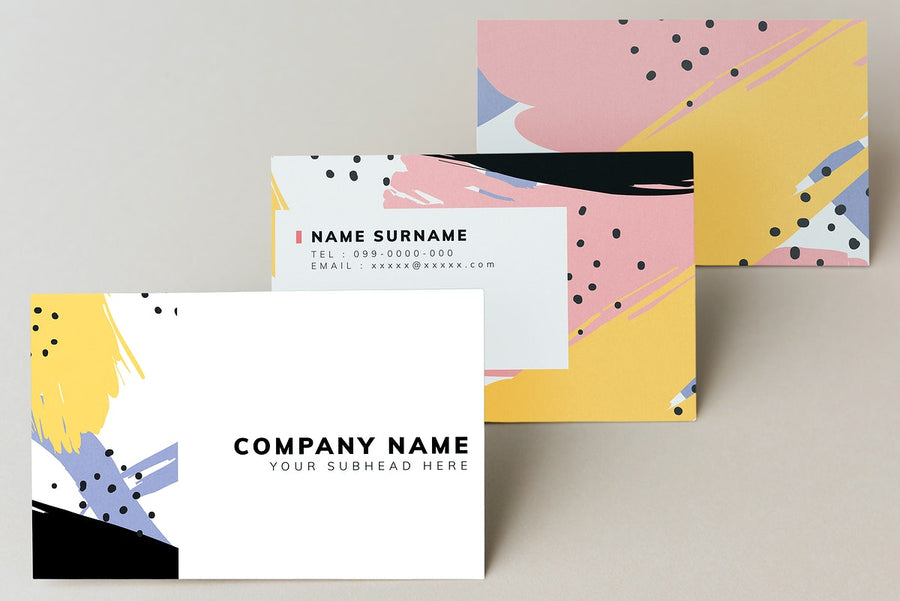 Colorful Business Card Mockup Design