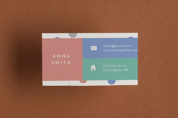 Colorful Business Card Mockup Psd