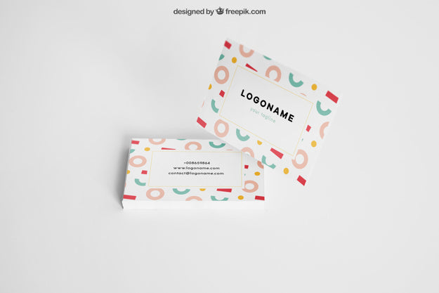 Colorful Business Card Mockup Psd