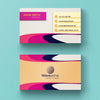 Colorful Business Card With Circular Shapes Psd