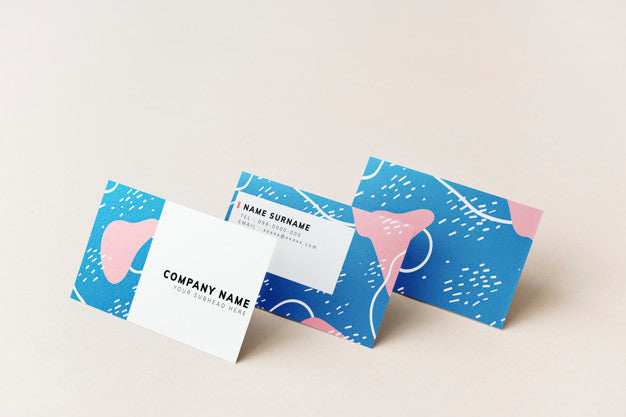Colorful Business Cards Mockup Design Psd