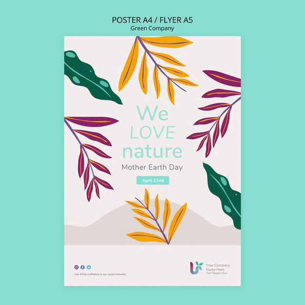 Colorful Business Poster Concept Template Psd