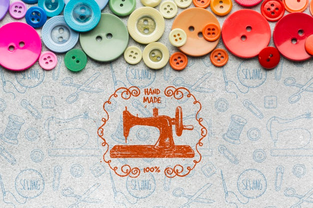 Colorful Buttons With Mock-Up Psd