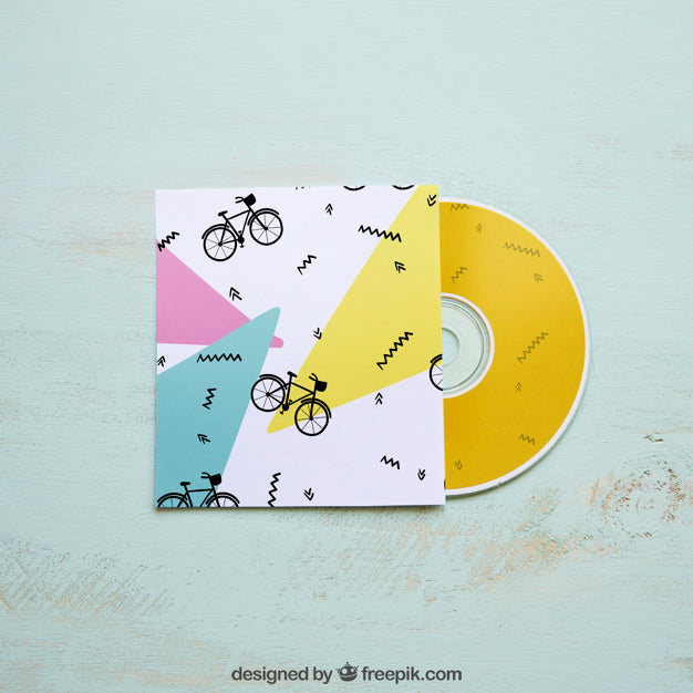 Colorful Cd Mockup Psd