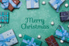 Colorful Christmas Concept Mock-Up Psd