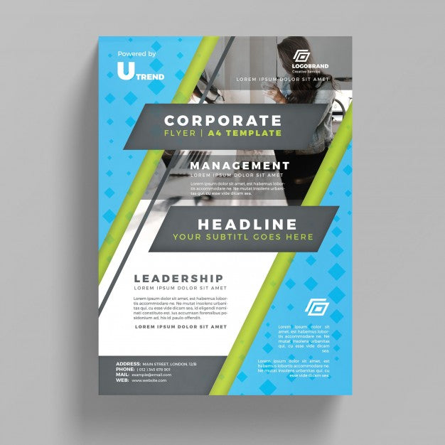 Colorful Creative Flyer Mockup Psd