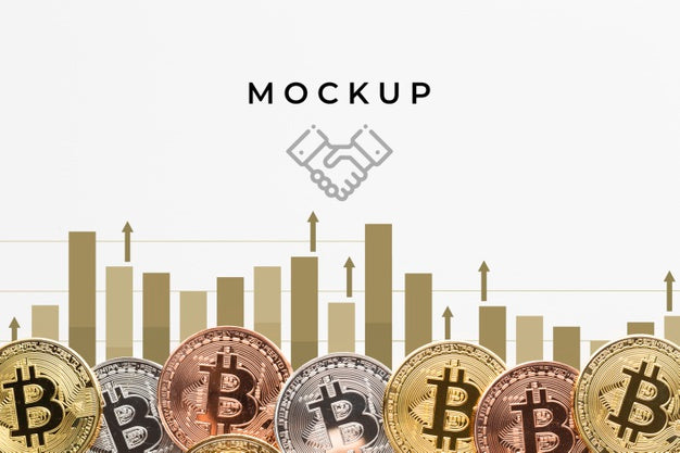 Colorful Cryptocurrency With Mock-Up Psd