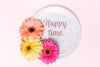 Colorful Daisies On Plate Psd