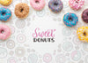 Colorful Donuts Arrangement With Mock-Up Psd