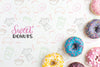 Colorful Donuts Mix With Mock-Up Psd