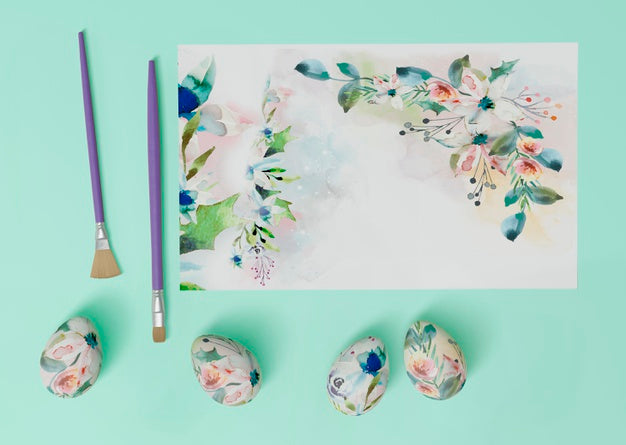 Colorful Easter Concept Mock-Up Psd