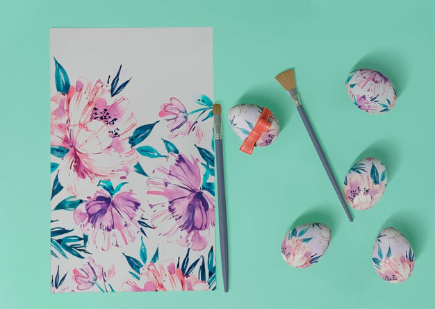 Colorful Easter Concept Mock-Up Psd