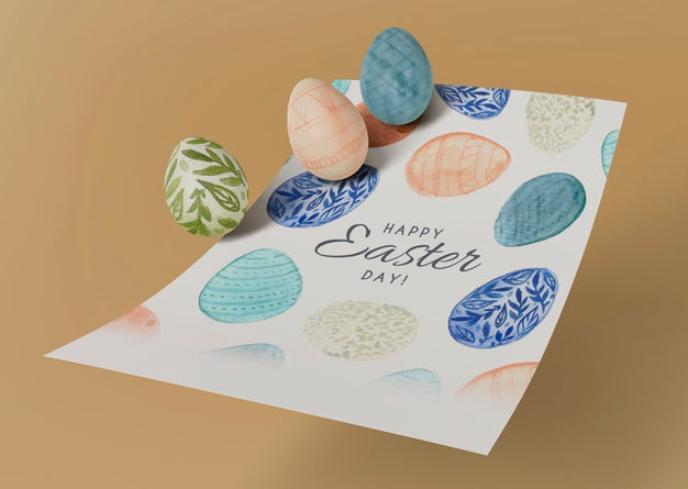 Colorful Easter Concept Mock-Up Psd