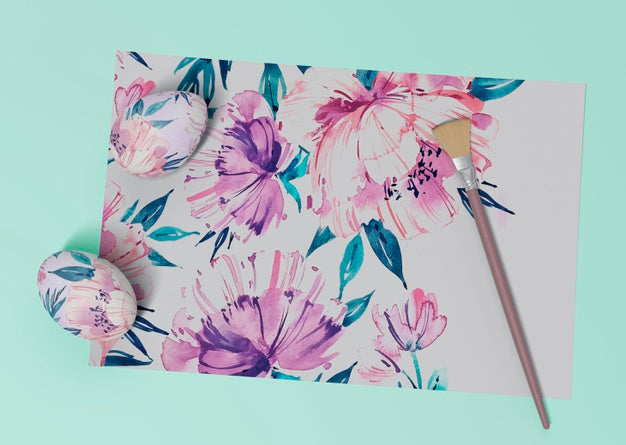 Colorful Easter Concept Mock-Up Psd