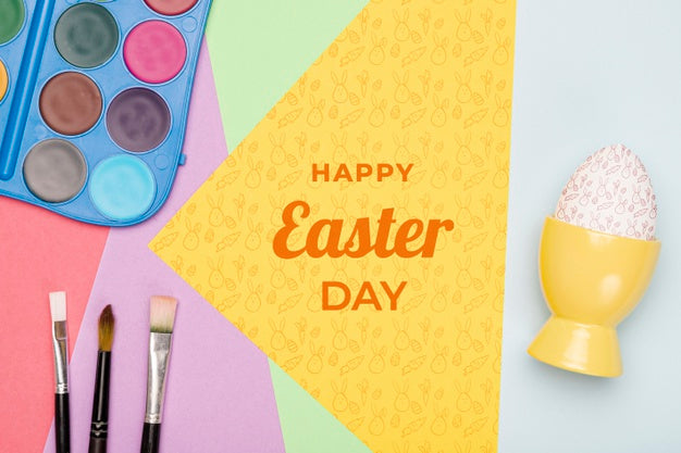 Colorful Easter Concept Mock-Up Psd