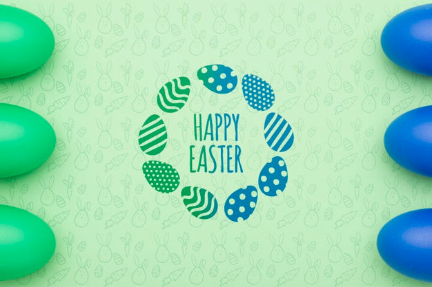 Colorful Easter Concept Mock-Up Psd