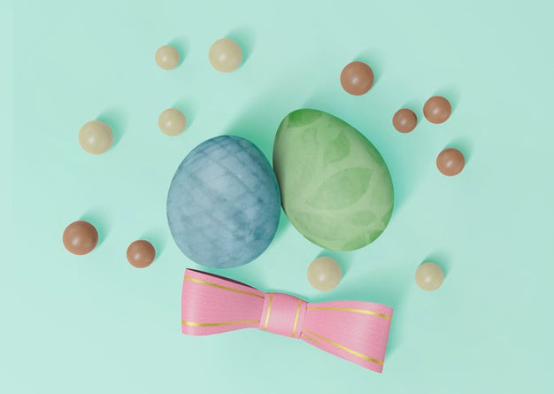 Colorful Easter Concept Mock-Up Psd
