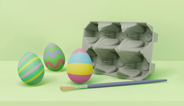 Colorful Easter Concept Mock-Up Psd