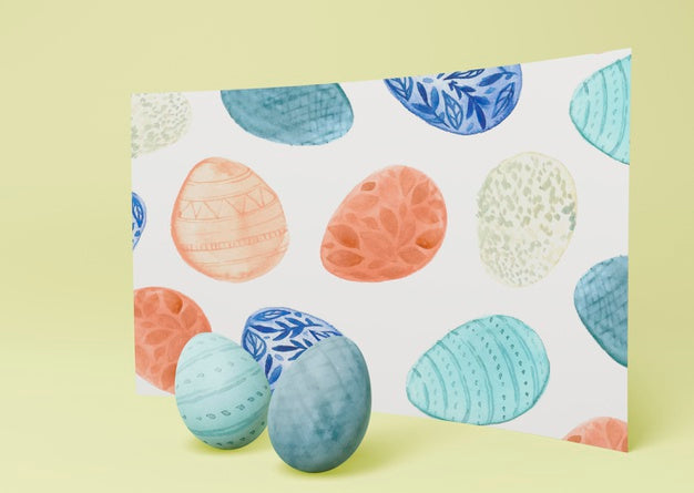 Colorful Easter Concept Mock-Up Psd