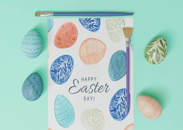 Colorful Easter Concept Mock-Up Psd