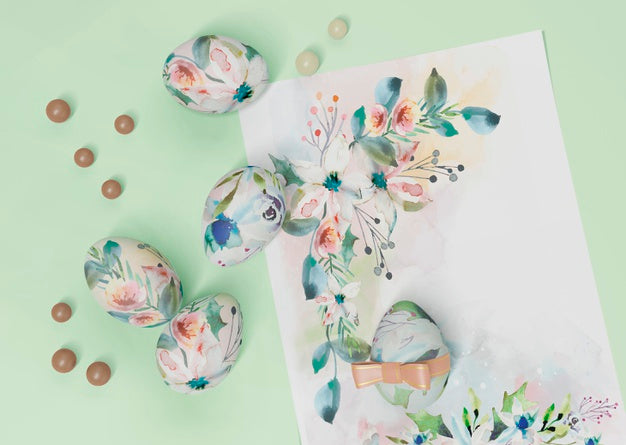 Colorful Easter Concept Mock-Up Psd