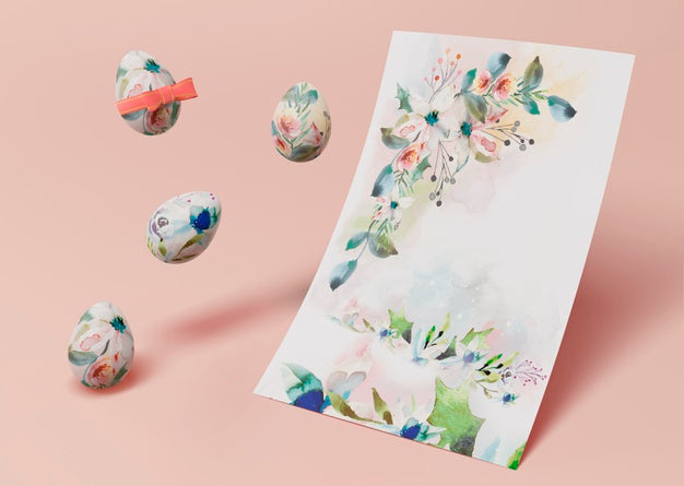 Colorful Easter Concept Mock-Up Psd