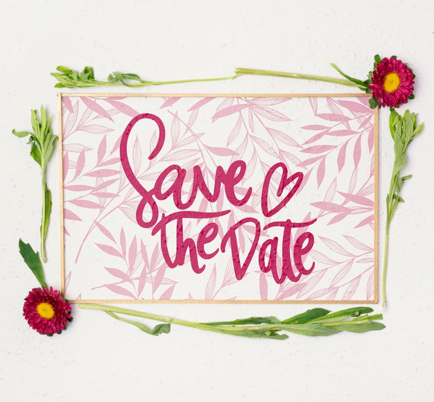 Colorful Flowers Concept Mock-Up Psd