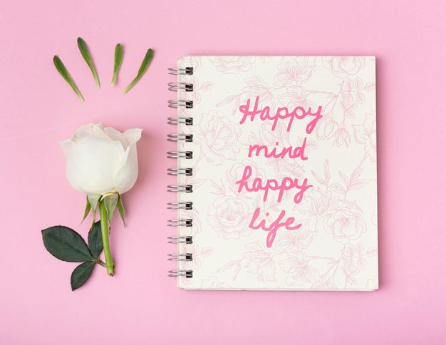 Colorful Flowers Concept Mock-Up Psd