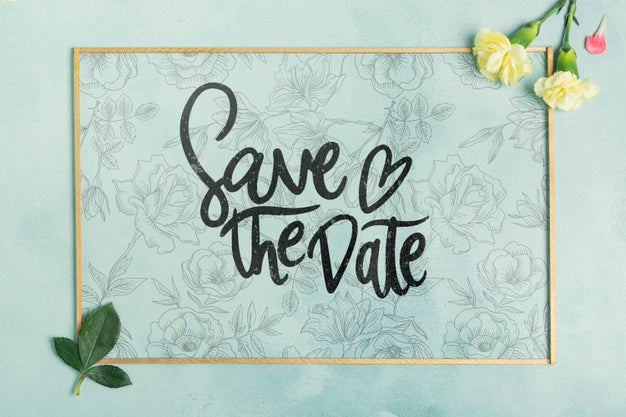 Colorful Flowers Concept Mock-Up Psd