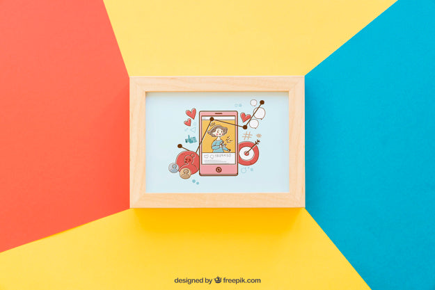 Colorful Frame Mockup Psd