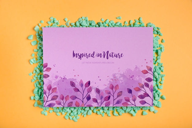 Colorful Frame With Message About Nature Psd