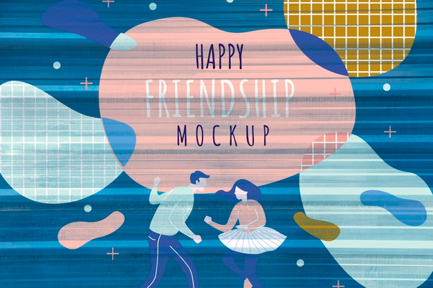 Colorful Friendship Day Celebration Background Psd