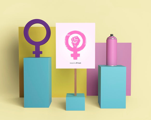 Colorful Girl Power Arrangement Psd