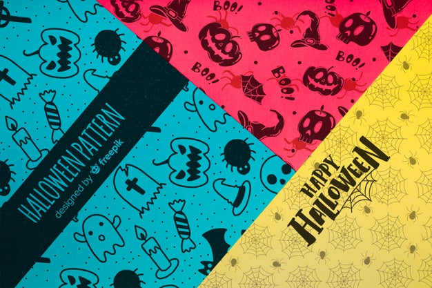 Colorful Halloween Element Concept Psd