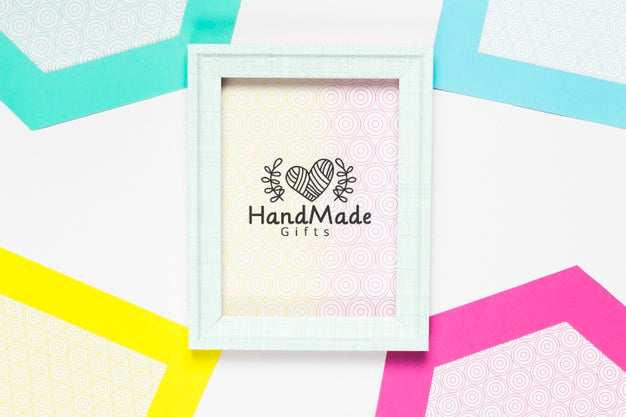 Colorful Handmade Frame With Mock-Up Psd