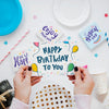Colorful Happy Birthday Concept Mock-Up Psd