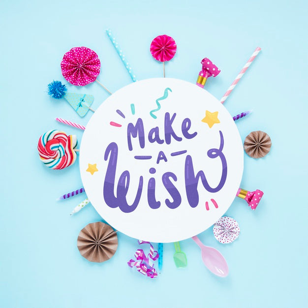 Colorful Happy Birthday Concept Mock-Up Psd