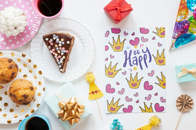 Colorful Happy Birthday Concept Psd